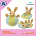 Baby plush toy suit of rabbit toys for education baby toy